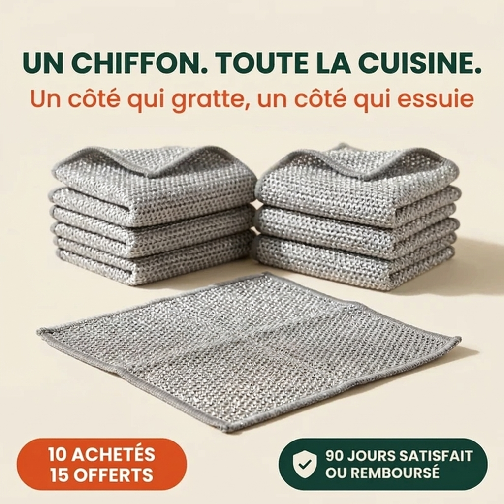 Beralen™ Chiffons magiques en laine d'acier - Puissant et sans rayures pour un nettoyage optimal