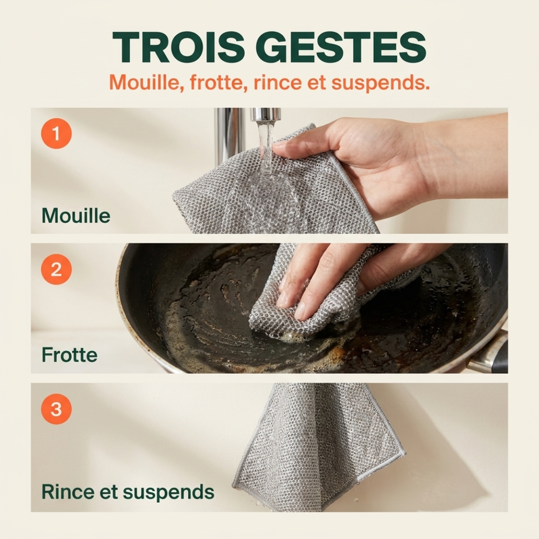 Beralen™ Chiffons magiques en laine d'acier - Puissant et sans rayures pour un nettoyage optimal