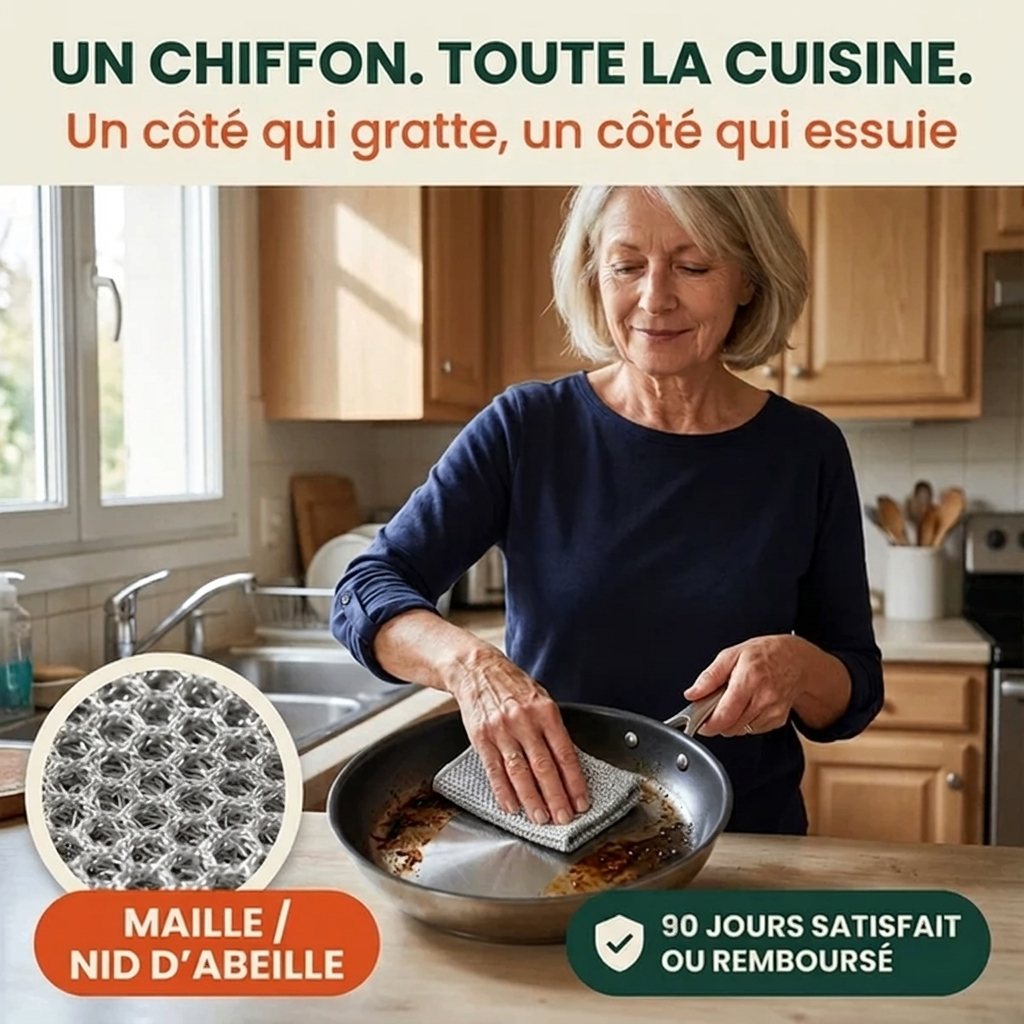 Beralen™ Chiffons magiques en laine d'acier - Puissant et sans rayures pour un nettoyage optimal