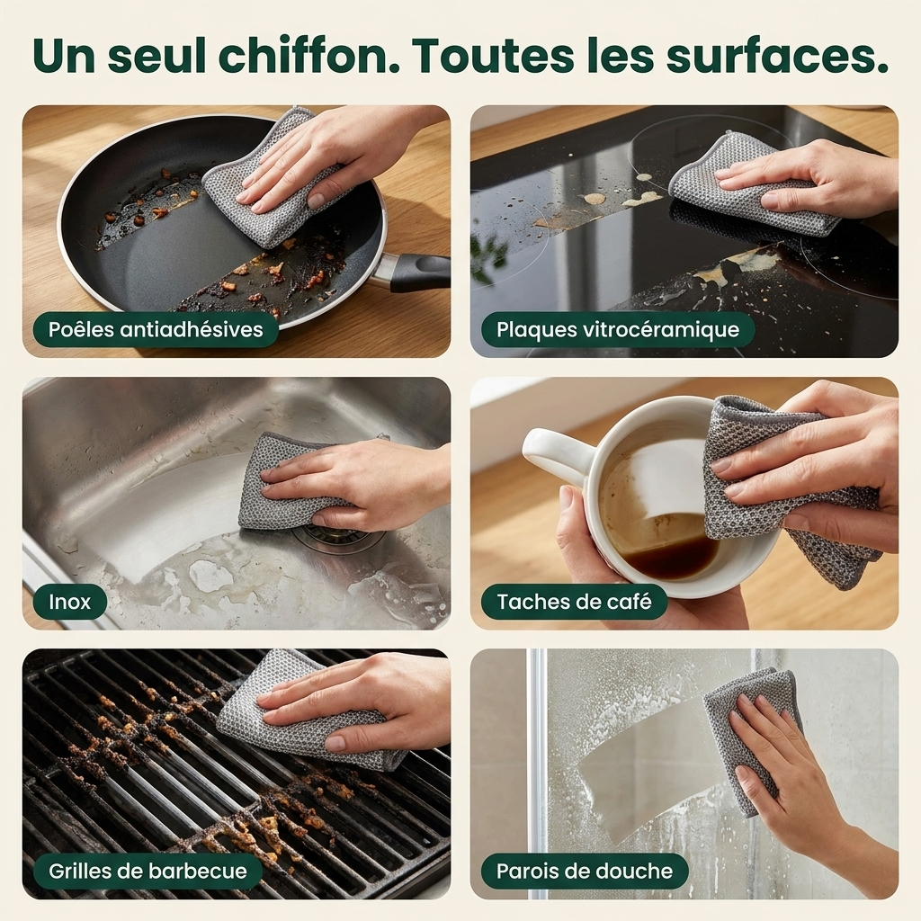 Beralen™ Chiffons magiques en laine d'acier - Puissant et sans rayures pour un nettoyage optimal